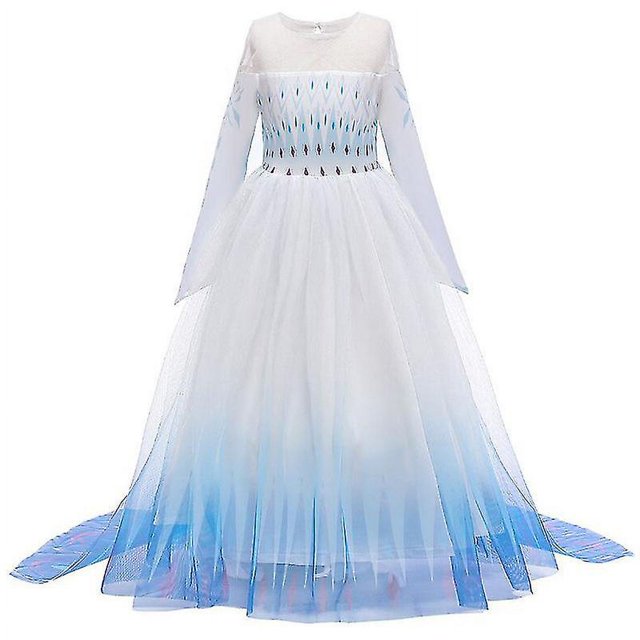 Disfraz de princesa Elsa de Frozen 2 para niña, disfraz de fiesta, vestido elegante