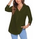 thumbnail image 3 of Sexy Dance Top de mujer con manga 3/4 y blusa holgada con cuello en V, 3 of 7