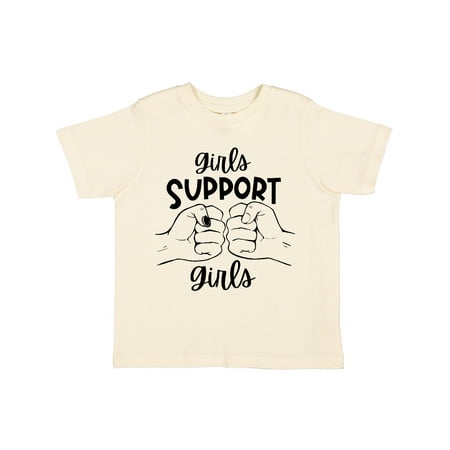 

Inktastic Girls Support Girls Fist Bump Gift Toddler Boy or Toddler Girl T-Shirt