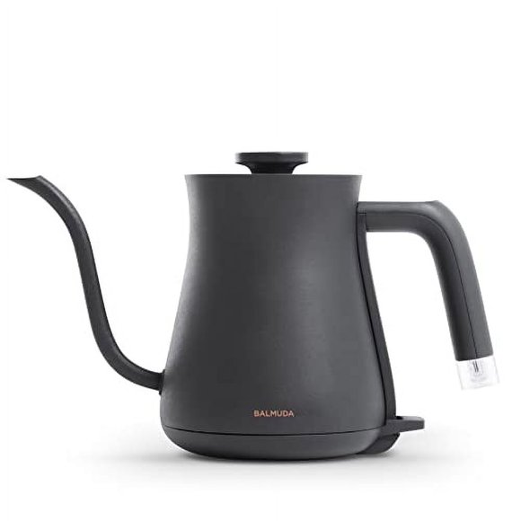 BALMUDA The Pot Bouilloire Électrique, Noire, Modèle 2022, K07A-BK, Corps en Acier Inoxydable