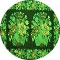 thumbnail image 1 of Ahgly Company Indoor Round Medallion Green French Area Rugs, 3' Round, 1 of 1