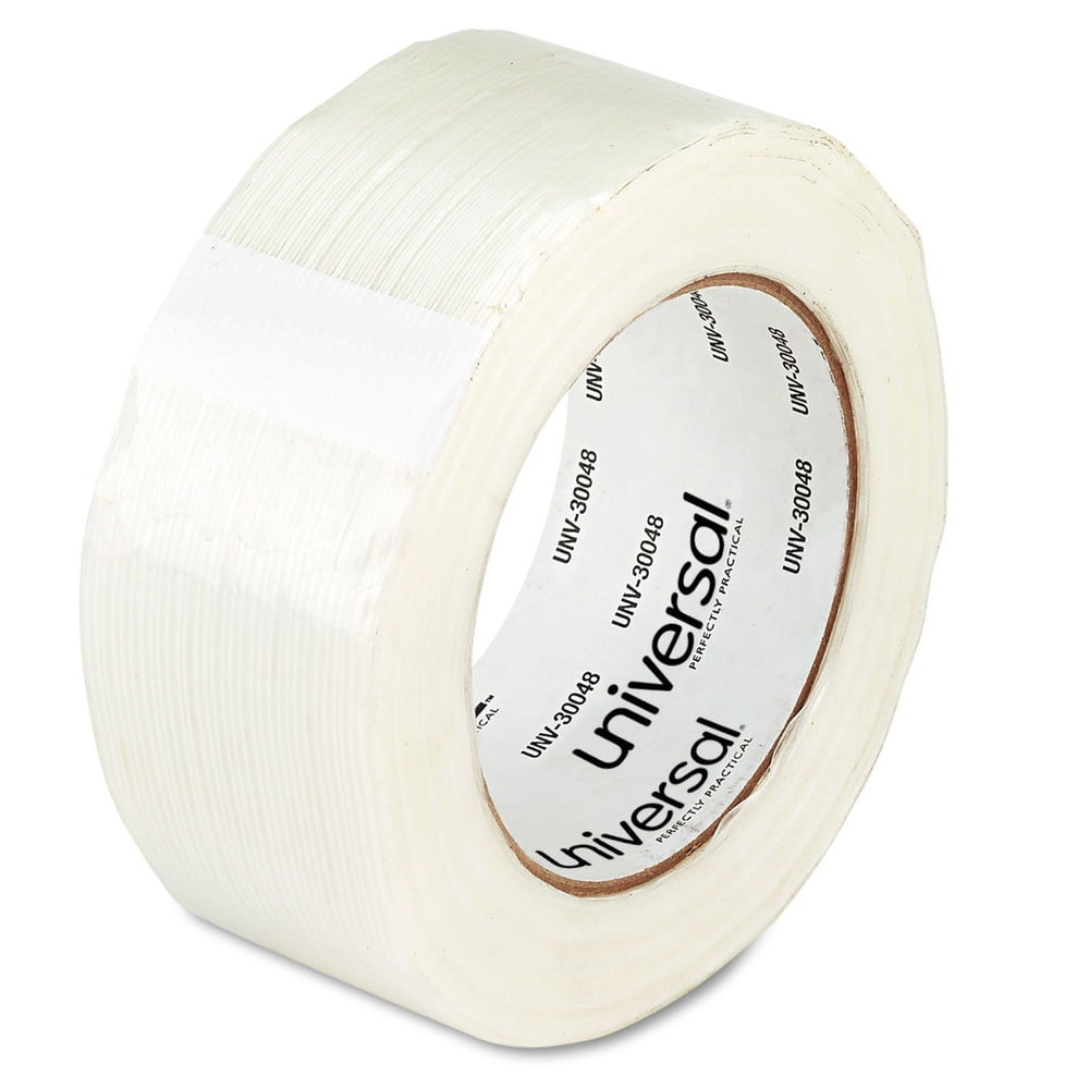 Universal 120# Utility Grade Filament Tape, 3' Core, 48 mm x 54.8 m, Clear -UNV30048