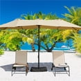 thumbnail image 3 of Alden Design 8" Solid Print Decagon Market Patio Umbrella, UV Resistant, 3 of 10