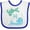 White and Royal, variant on Inktastic Cute Pisces the Fish Zodiac Sign Boys or Girls Baby Bib