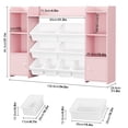 thumbnail image 7 of Homfa Kids Toy Storage Organizer Bookcase with 8 Bins, Pink Toy Storage Organizer Bookshelf with 2 Door for Children Playroom Organization, 7 of 7
