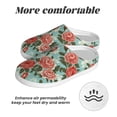 thumbnail image 6 of Haiem Rose Flowers Print Women's Fuzzy Memory Foam House Slipper Cozy Home Footwear Non-slip Winter Slippers-35/36, 6 of 7