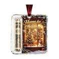 thumbnail image 2 of Acrylic Christmas Cash Ornament, 3.94 Inch Festive Money Holder with Snowman Reindeer Print for Christmas Tree Hanging Gift,1Pcs(Window & Penguin), 2 of 7