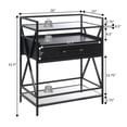 thumbnail image 7 of Conveniece Concepts Glenview Serving Bar in Black Wood Finish and Black Metal, 7 of 7