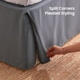 thumbnail image 7 of SLEEP ZONE Pleated Bed Skirts Full Size, 15 inch Tailored Drop Easy Fit Bedskirt, Anti-Static, Fade Resistant (Full, Grey), 7 of 7