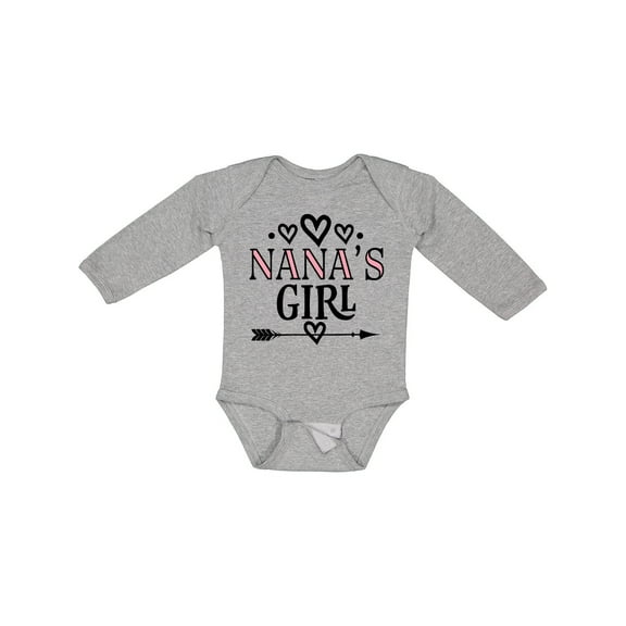 Inktastic Nana Girl Granddaughter Girls Long Sleeve Baby Bodysuit
