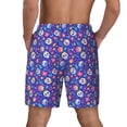 thumbnail image 2 of Lsque Mens Swim Trunks colorful Skull flower leaf Pattern - Bathing Suit Compression Liner - Beach Swim Shorts Swimwear - (S-3XL) - Stretch Quick Dry -3X-Large, 2 of 9