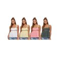 thumbnail image 3 of LMLYSoH Women's Babydoll Tank Tops Stylish Lace Trim Solid Color Loose Hem Square Neck Spaghetti Strap Sleeveless Camisoles, 3 of 8