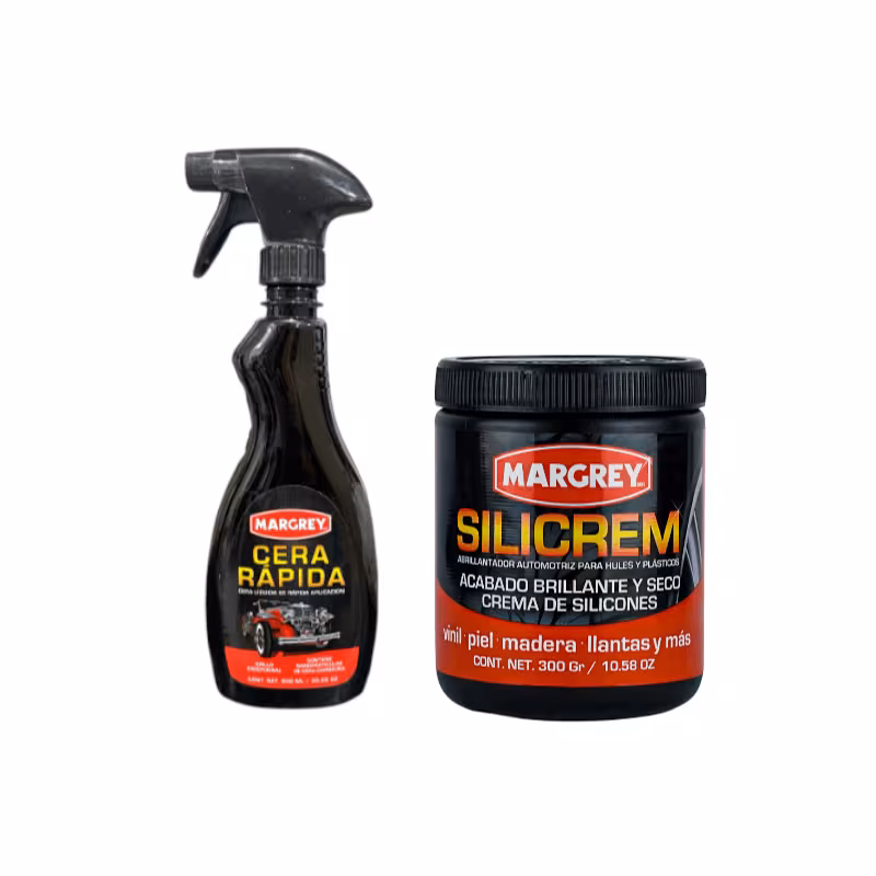 Combo Margrey Brillo Exterior | Silicrem 300 g + Cera Express 600 ml