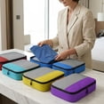 thumbnail image 6 of 5 Pack Large Capacity Packing Cubes Set for Travel, Breathable Mesh Suitcase Organizer Cube,Soft, Lightweight Fabric,Ideal for suitcase/luggage organization (15" × 12"), 6 of 7