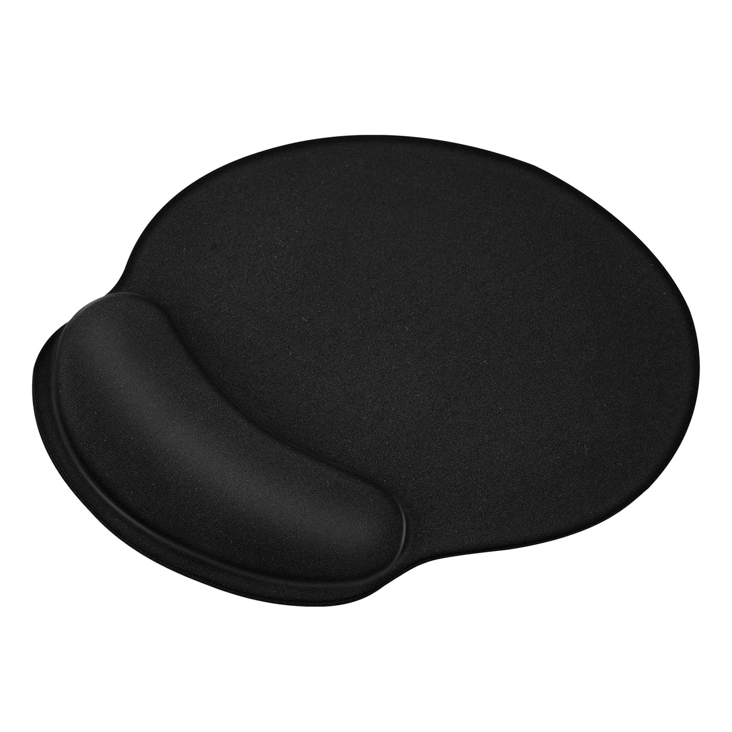 Maustic Black Memory Foam Mouse Pad with Wrist Rest with NonSlip