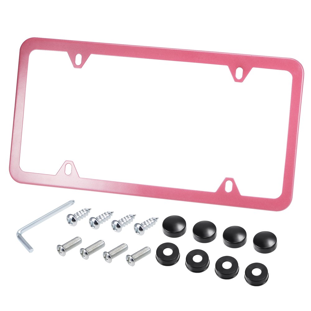 Universal Pink License Plate Frame Car License Plate Cover Holders