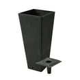 thumbnail image 3 of Valencia 10.5"x24"H Square Planter with Water Tray, Black, 3 of 4