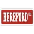 thumbnail image 1 of SignMission SS-730-HEREFORD Panneau de Rue Hereford 30 Po - Panneaux Vache Bétail Ferme Fermière, 1 of 1