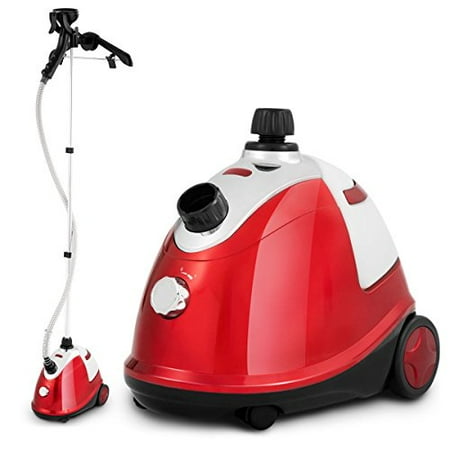 GHP 1300W 58-Oz Tank Capacity Red 32.5"-63" Adjustable Height Garment Clothes Steamer