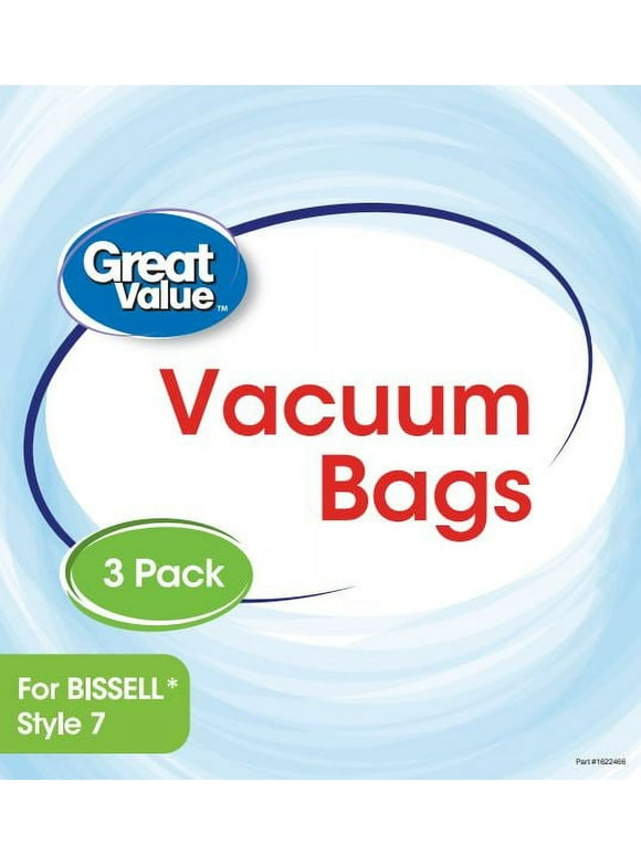 Great Value BISSELL Style 7 Replacement Vacuum Bags, 3-Pack, 2329