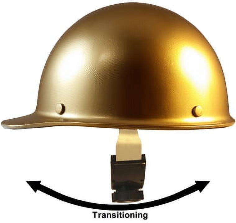 MSA Skull Guard Hard Hat - Fiberglass Cap Style With Swing Suspension - Custom Gold
