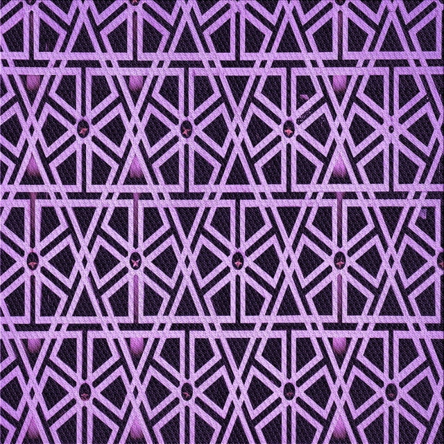 Ahgly Tapis d'Intérieur Lavable en Machine Carré Violet Transitionnel, 5 Pieds Carré