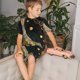 thumbnail image 4 of Balery Abstract Gold Floral Galaxy Conjunto de Pijama Infantil de Manga Corta con Estampado – Ropa de Dormir de Algodón Suave-4X-Large, 4 of 6