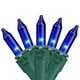 Mini Lumières de Noël Bleues à 50 Chiffres, Fil Vert de 24,6 Pieds – image 1 sur 2
