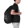 thumbnail image 4 of Drawstring Backpack, Training Exercising Mesh Backpack Shoulder Ball Bag, Durable Men Soccer For Basketball Outdoor, 4 of 8