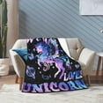 thumbnail image 4 of Unicorn Blanket Warm Plush Just A Girl Who Loves Unicorn Flannel Throw Blanket Super Soft Fleece Cozy Fuzzy Unicorn Stuffed Animal Blanket Gifts for Kids Teens Adults Room Decor 60"X80", 4 of 6