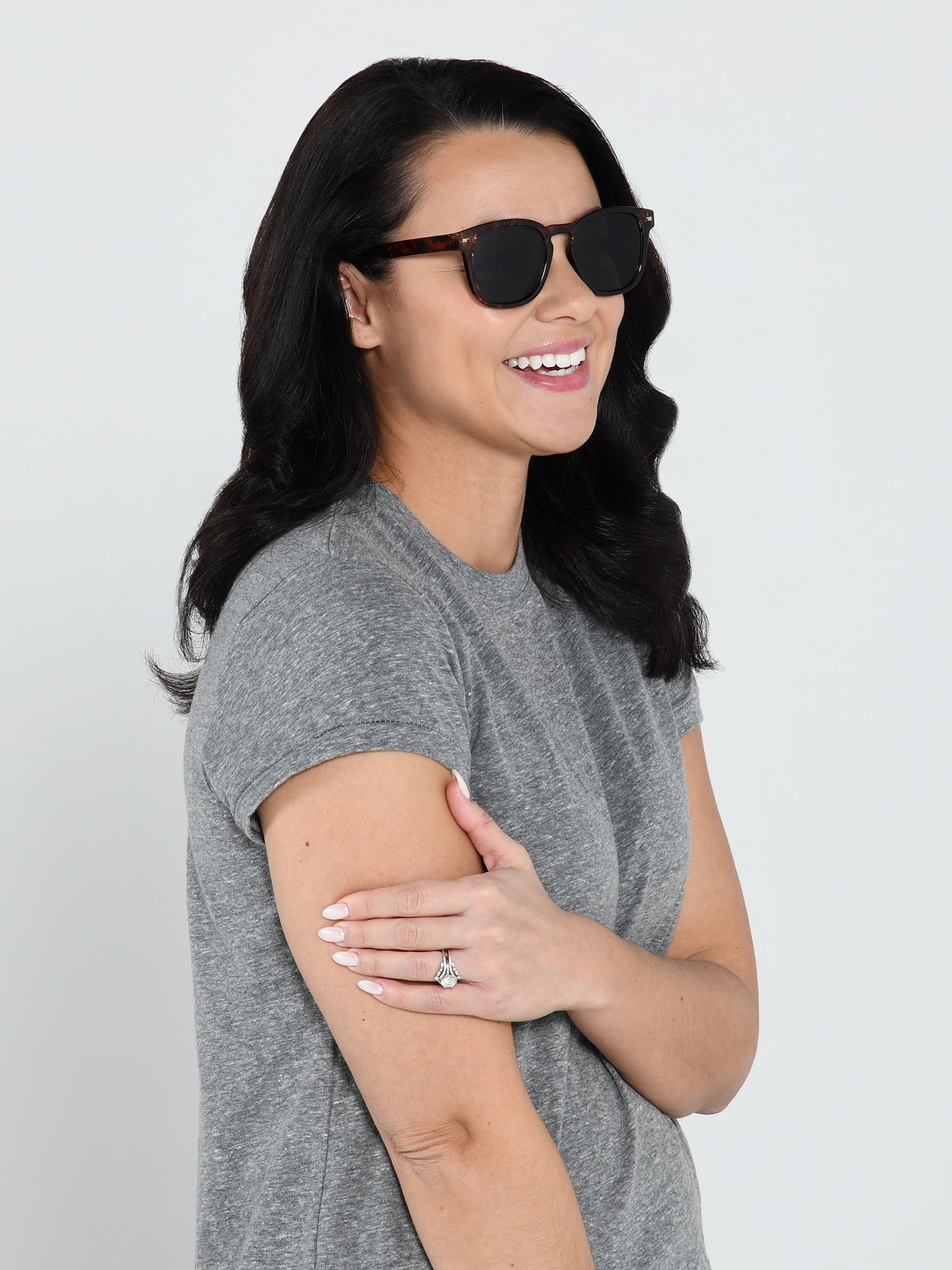 Sunsentials Pink Square Unisex Sunglasses by Foster Grant - 100