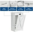thumbnail image 5 of 13-Gallon Tilt-Out Trash Can Cabinet, Hidden Trash Bin with Deodorizing & Negative Ion Technology, Pet-Proof Design for Kitchen, Dining Room, Living Room, White, 5 of 6