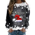 thumbnail image 1 of EHQJNJ Chandail en Molleton pour Femmes Col Rond Chandails en Molleton Graphiques pour Femmes Chandails en Molleton Décontractés de Noël Col Rond Manches Longues Tuniques Mignonnes Pulls Amples, 1 of 5