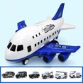 thumbnail image 3 of Juguetes vehículos Sunnimix Camiones Coche Avión educativo Azul 6 Coches de policía, 3 of 7