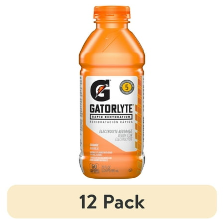 (12 pack) Gatorade Gatorlyte Rapid Rehydration Electrolyte Beverage Orange 20 fl oz Bottle