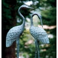 thumbnail image 2 of SPI Pair of Oxidized Brass Love Cranes Garden Statues, 2 of 3