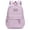 Z110-Light Purple, variant on Leather Patch Color Block Backpack Drawstring Side Pocket Large Capacity Waterproof Teen Back To School Travel Bookbag