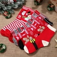thumbnail image 5 of DINHEAROM 6 Pairs Mens Holiday Socks Colorful Design for Christmas Day Warmth Comfort Stretchy Fit, 5 of 8