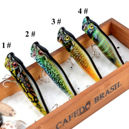Joernso 1 Pc Fishing Lure Tackle Topwater Life-like Floating Popper Sharp Hook Hard Bait