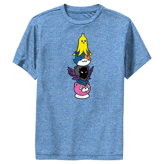 Boy's Fortnite Character Stack  Performance Graphic Tee Royal Blue Heather Large