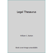 Legal Thesaurus [Hardcover - Used]