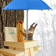 thumbnail image 5 of Urban Deco Squirrel Feeder Picnic Table with Umbrella, Wooden Squirrel Feeders for Outside with Corn Cobs, Cute Chipmunk Feeder with Solid Structure for Squirrel Gift (Blue), 5 of 7