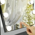 thumbnail image 4 of FanhSbrocade Hollywood Vanity Makeup Mirror with 12 Dimmable LED Light, 360 Rotation 3-Color Modes Mirror SmartTouch Control, 10X Magnified, 4 of 10