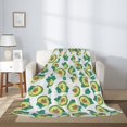 thumbnail image 2 of Gaeub Avocado Sleeping Print Flannel Throw Blanket, Home Fleece Throw Blanket for Couch or Bed,Decorative Blankets,Lightweight Fuzzy Flannel Blanket-40"x30", 2 of 6
