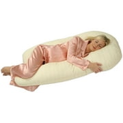 leachco maternalign contoured maternity body pillow vintage natural