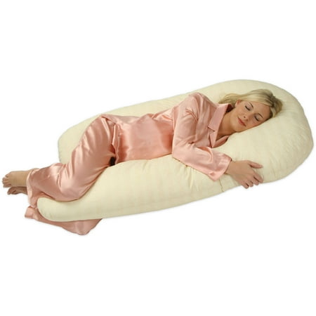 leachco maternalign contoured maternity body pillow vintage natural