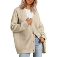 thumbnail image 1 of GHSDFBB Women's Cardigan 2023 Open Front Oversized Button Lightweight Sweaters V Neck Loose Cardigans Knit Outwear, 1 of 7