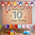 thumbnail image 6 of Sparkling Double Digits 10 Birthday Backdrop Banner Happy Birthday Party Decorations Photography Props Background for Kids Birthday Party Celebration Photo Booth Decor, 6 of 8
