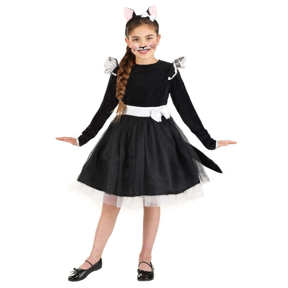Girl's Black Cat Tutu Dress Costume