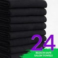 thumbnail image 3 of GREEN LIFESTYLE 24 Pack Black Microfiber Bleach Safe Towel Bulk Sets, Premium Spa Quality, Super Soft and Absorbent for Gym, Pool, Spa, Salon and Home, 3 of 5